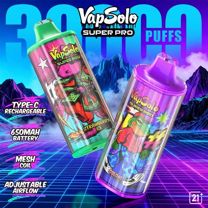 Vapsolo Super Pro 30000 Puffs Bood EU Fast Shipping German Vb Cube 30000 Electronic Cigarettes manufacturers