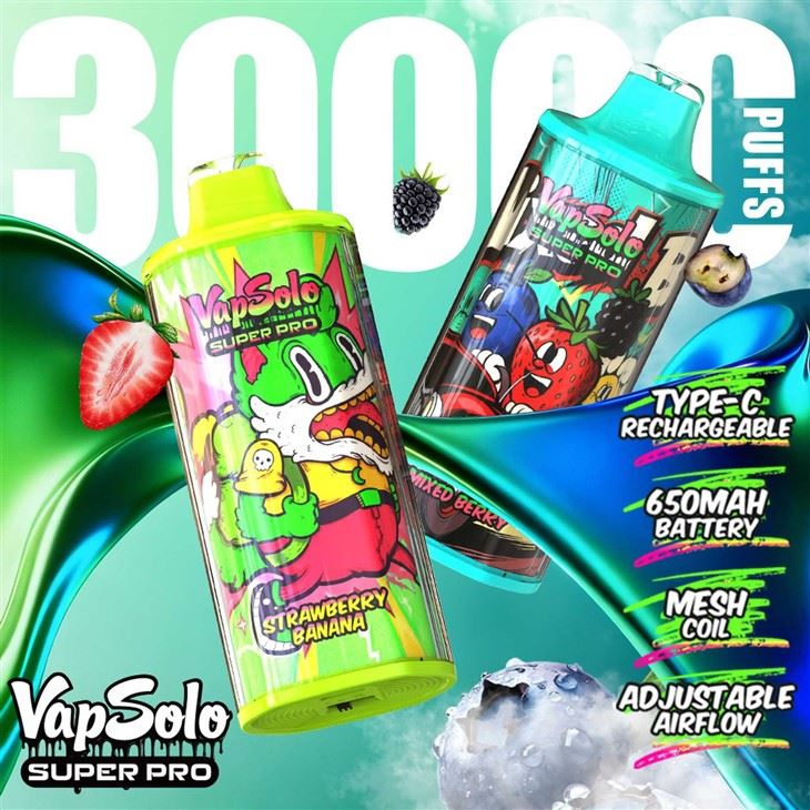 Vapsolo Super Pro 30000 Puffs Bood EU Fast Shipping German Vb Cube 30000 Electronic Cigarettes high quality