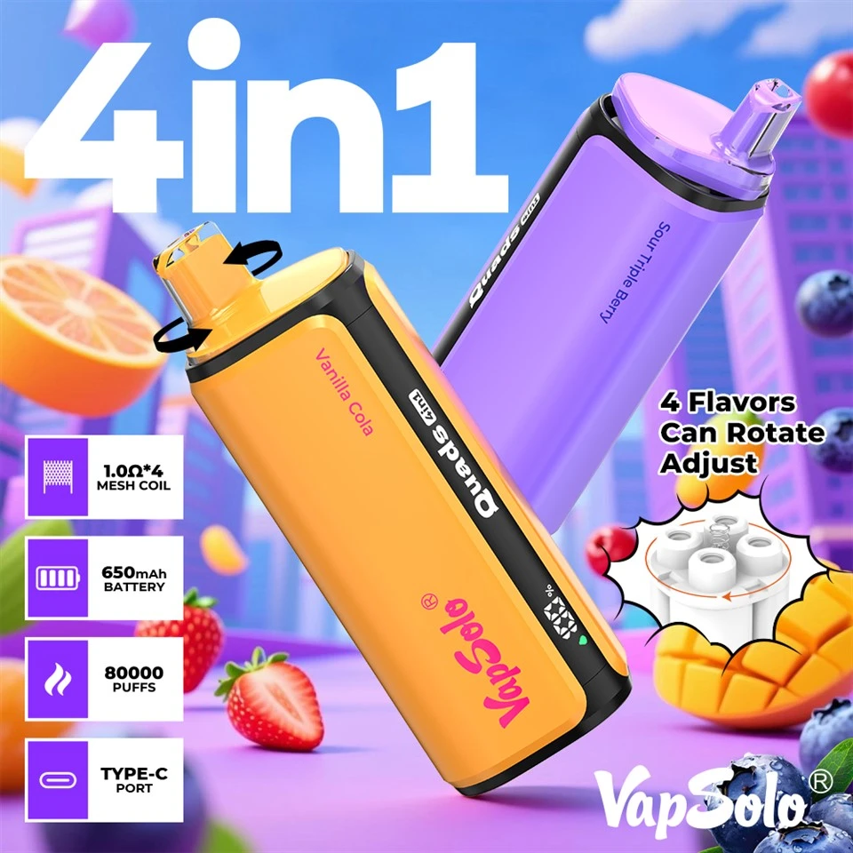 Vapsolo Quads 80k Puffs Vape Triple 60k Puffs Elfbar Raya D3 GH 23K Moonnight Ice King Bar Vape