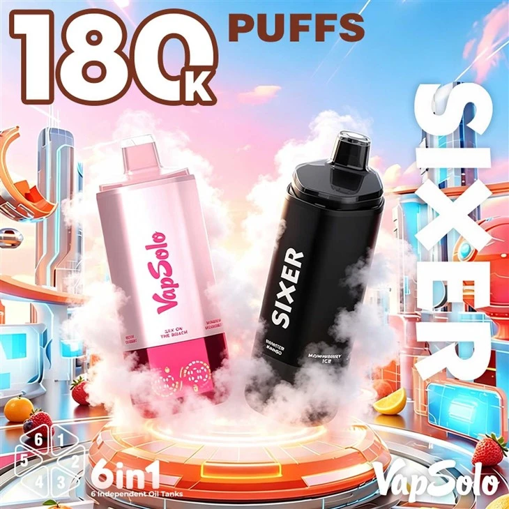 Vapsolo SIXER 180K Puffs EU Fast Shipping Electronic Cigarettes Vape high quality