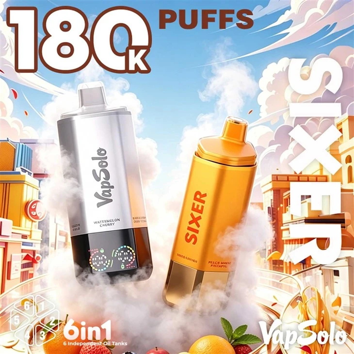 Vapsolo SIXER 180K Puffs EU Fast Shipping Electronic Cigarettes Vape suppliers